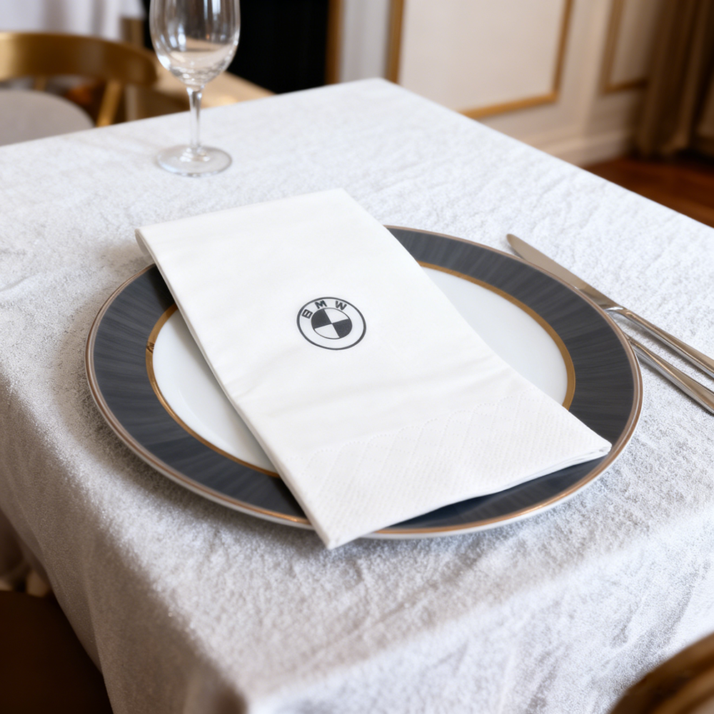 printed paper napkins for hotel custom logo