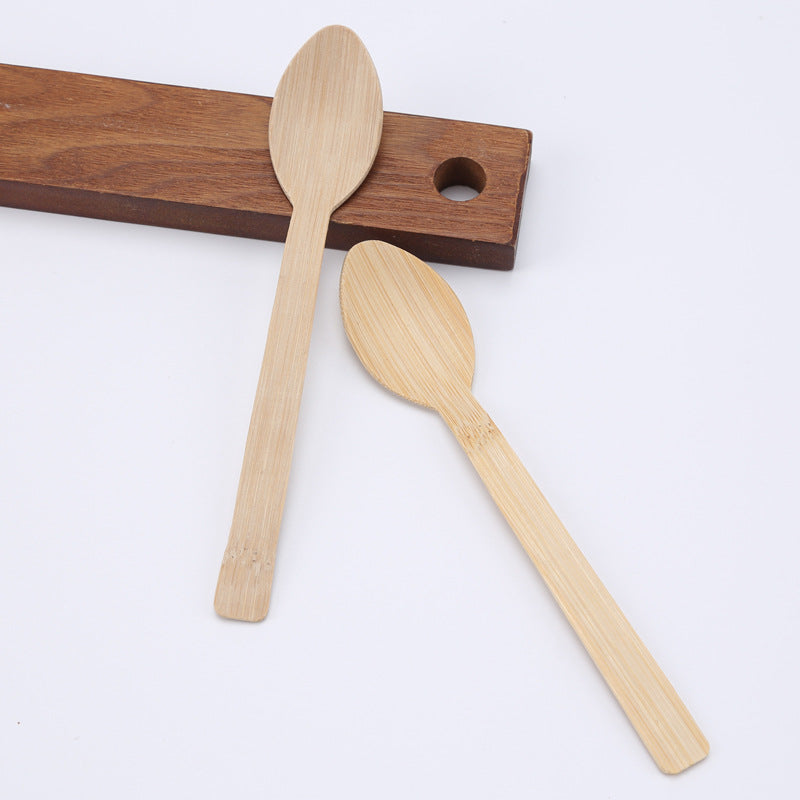 Manufacturer direct bamboo fork knife spoon set for food service and takeaway packaging