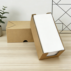 Herringbone airlaid napkins with linen-like texture for restaurant table setting