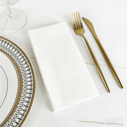 Linen-feel dust-free airlaid napkins 20×40cm for hotel table setting