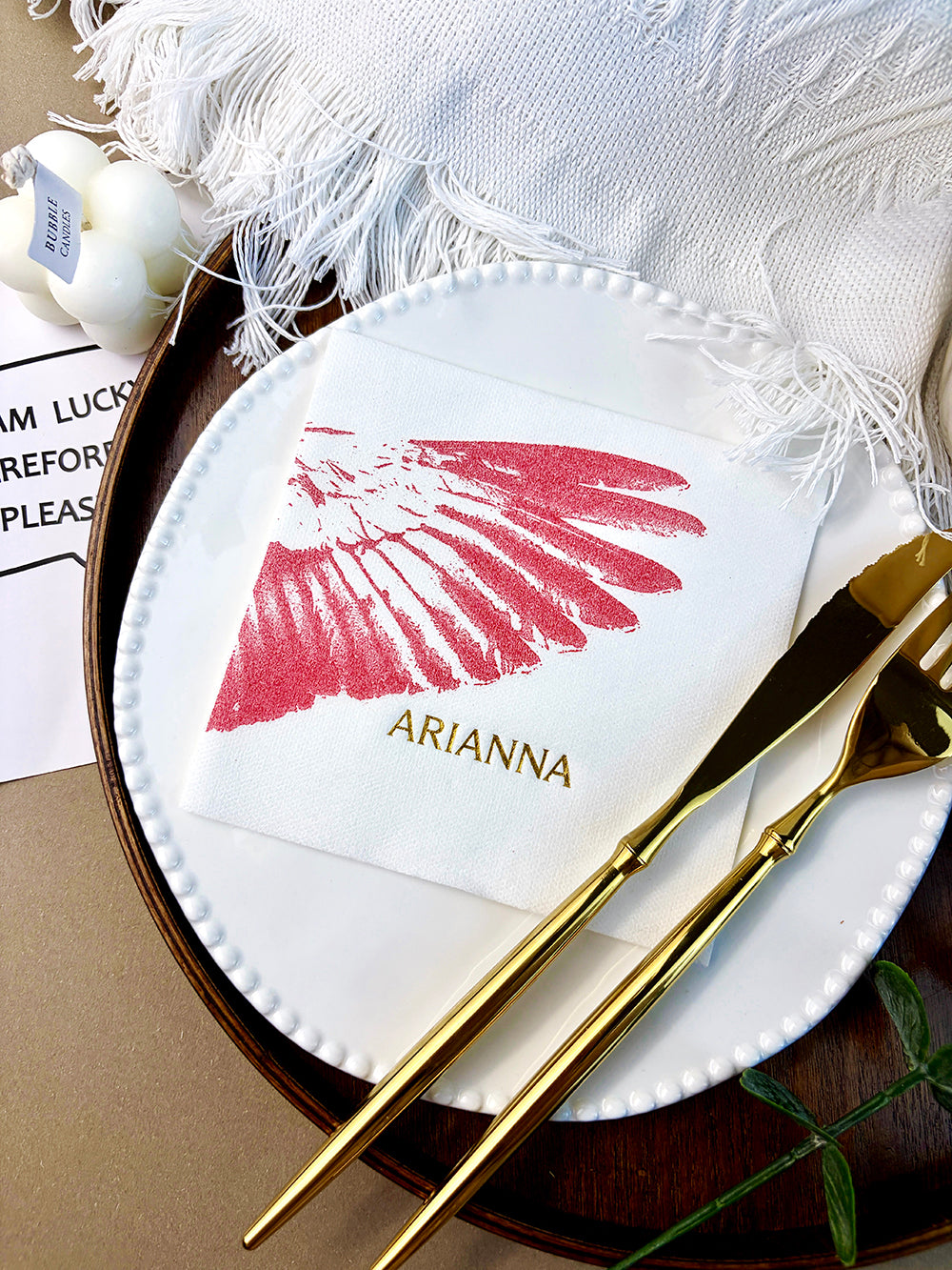 Airlaid Cocktail Napkins with Hot Stamping