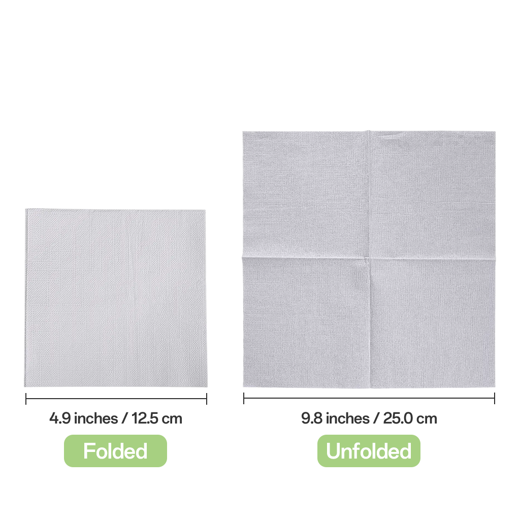 Custom Logo 3ply 25x25 White Paper Napkins Cocktail Napkins Party HL50PN07