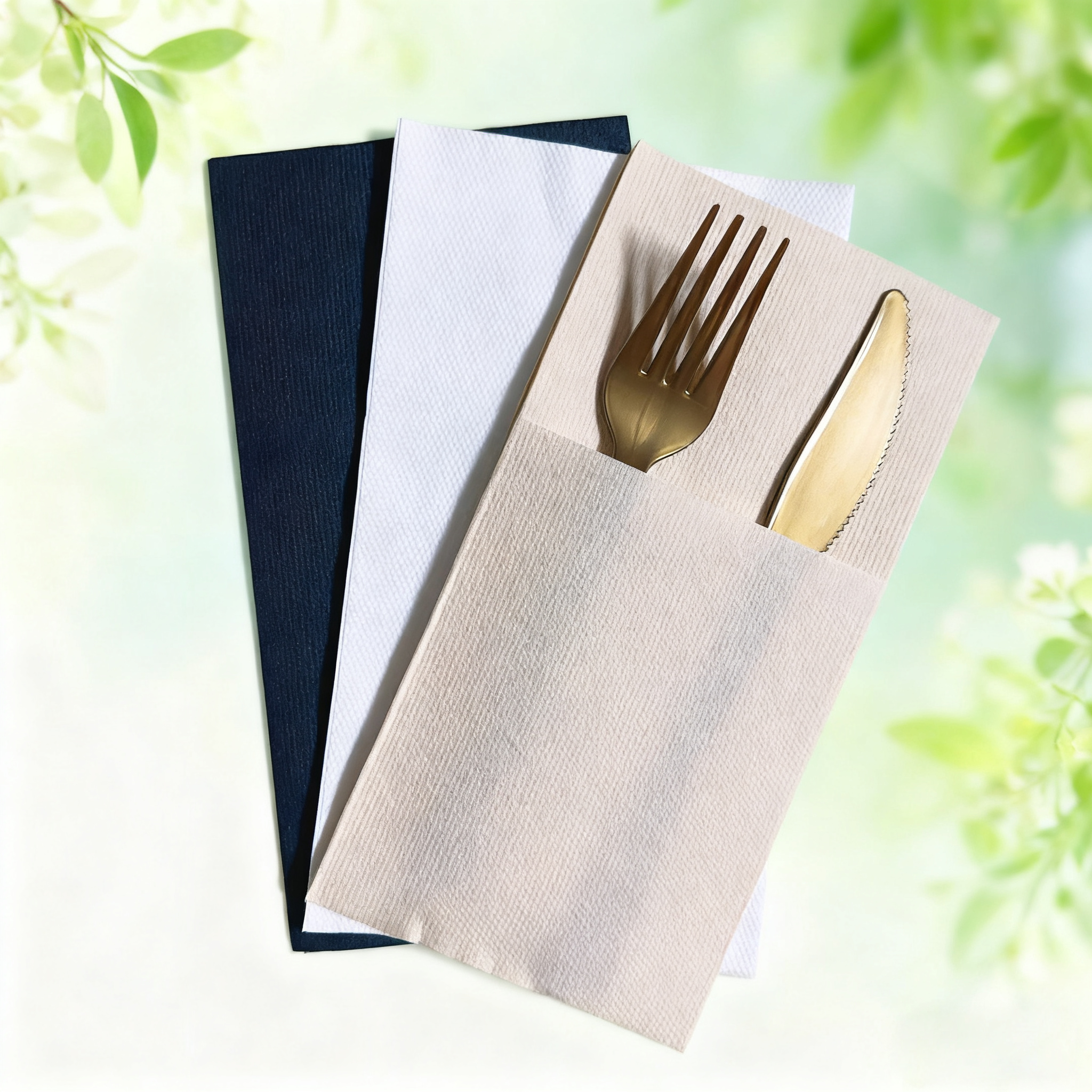 40x40 paper napkins for cutlery