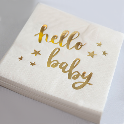 25x25 Cocktail Napkins Bulk Foil Imprinted Paper Napkins Hot Stamping Napkins for Bar & Cafe HL50PN05