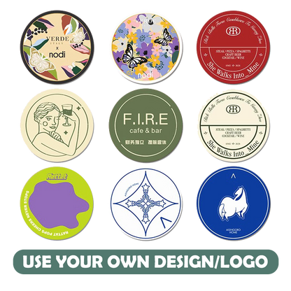 custom size pulpboard coasters