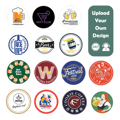custom shape pulpboard coasters