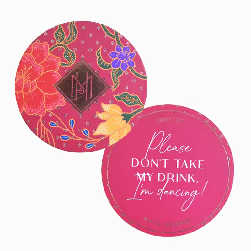 Absorbent Pulpboard Coasters Durable for Beer Cold Drinks Custom Sizes Shapes HLCOA1002