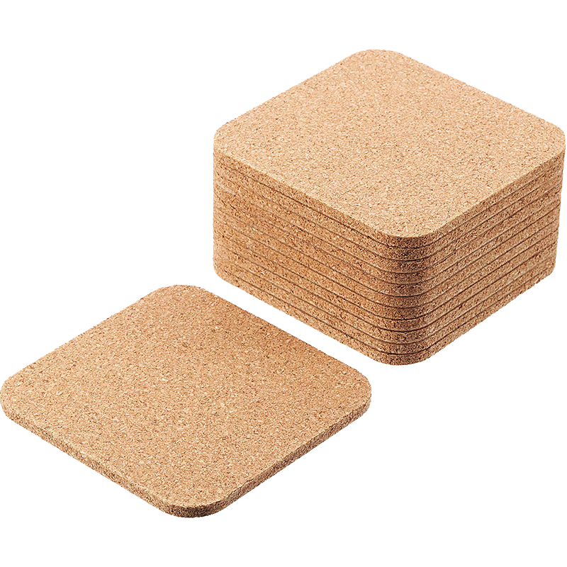 Custom Shaped Cork Coasters Absorbent Heat Resistant for Home Business Use HLCOA1003