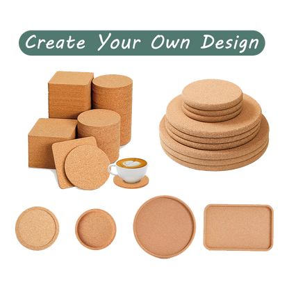 eco-friendly cork coasters reusable