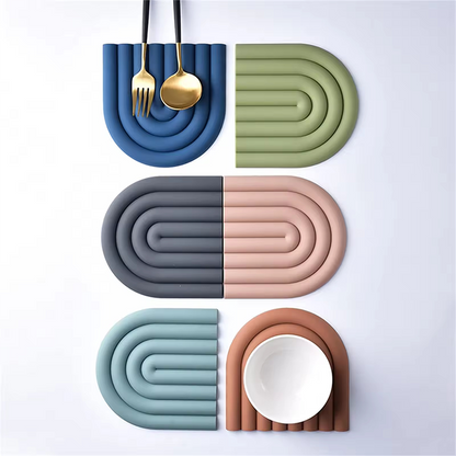 Anti-Slip Silicone Coasters Easy Clean & Customizable for Tabletop Protection HLCOA1004