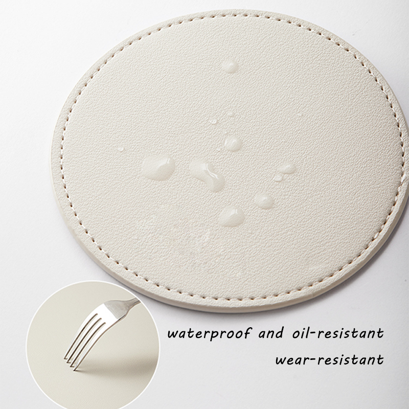 Waterproof PU Coasters Custom Branded for Events Home Restaurants HLCOA1005