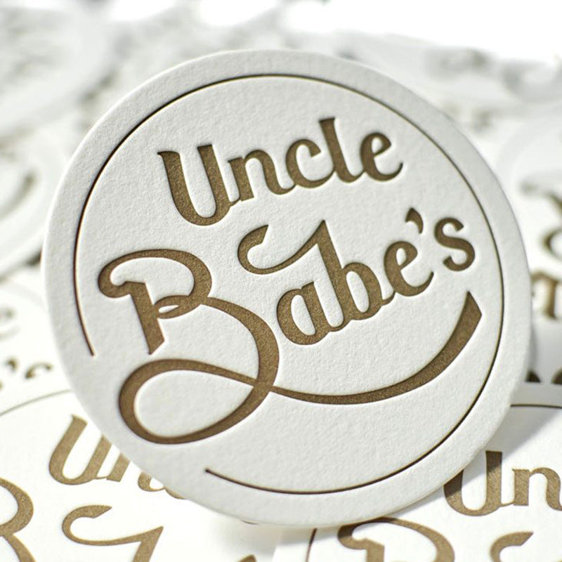 Foil stamping paper coasters