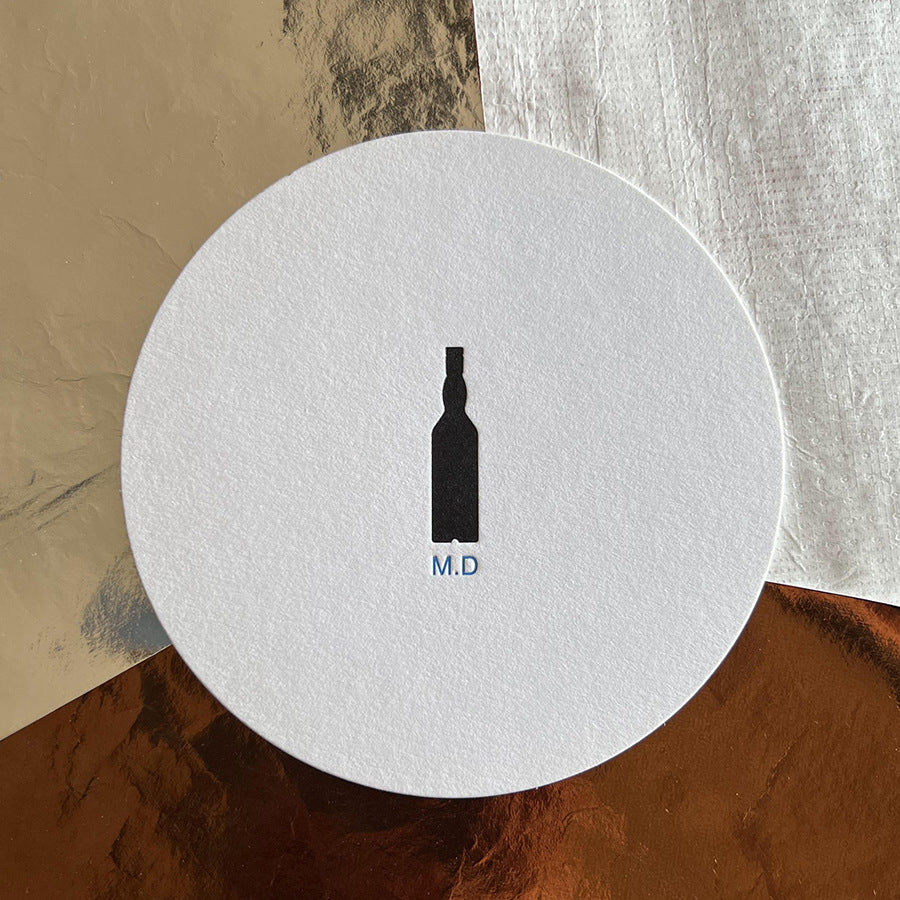 Absorbent logo coasters for bar