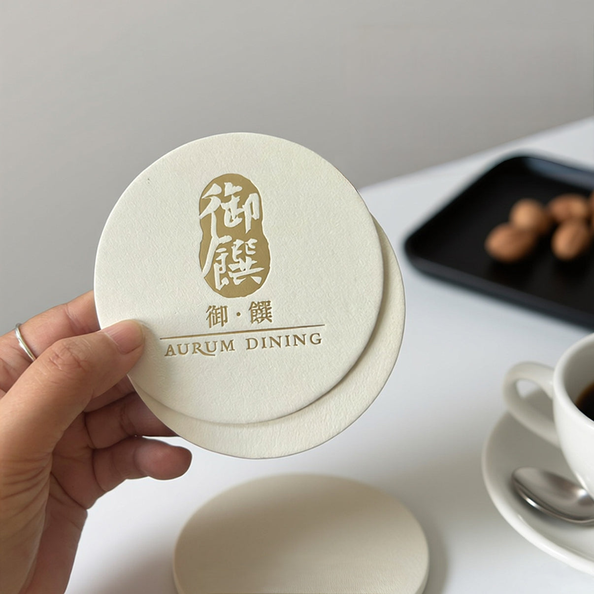 custom logo restaurant coasters