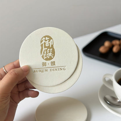 custom logo restaurant coasters