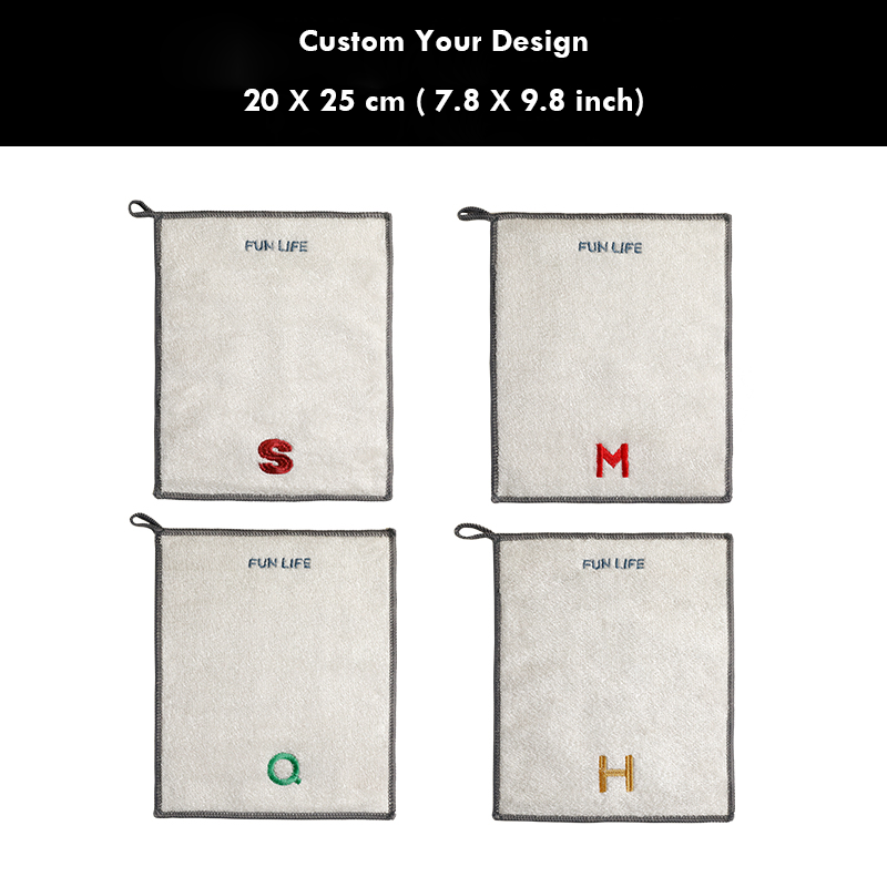 Custom embroidered bamboo dishcloth