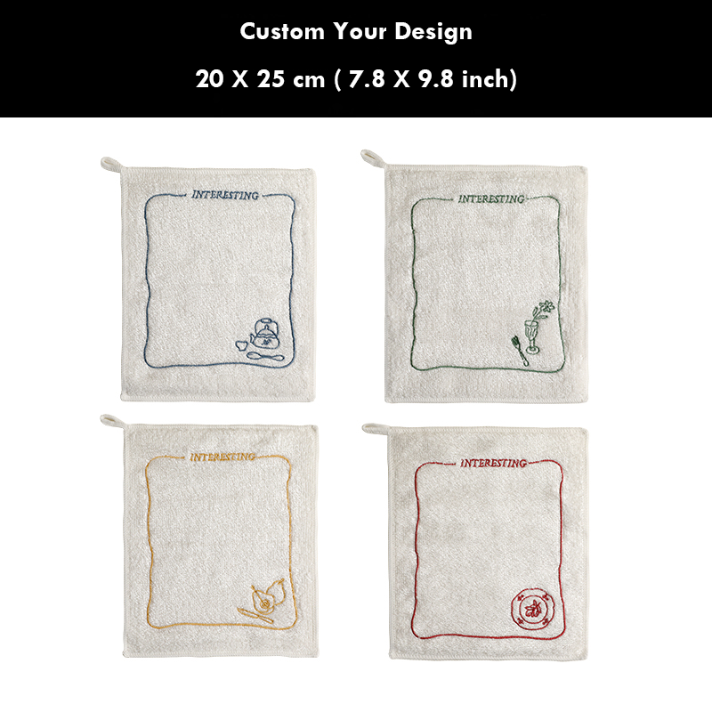 Custom bamboo kitchen cloth with logo