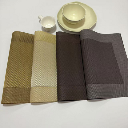 Durable PVC Placemats Non Slip Customizable for Home Outdoor Office Dining Tables HLPLA1001