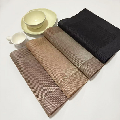 Durable PVC Placemats Non Slip Customizable for Home Outdoor Office Dining Tables HLPLA1001