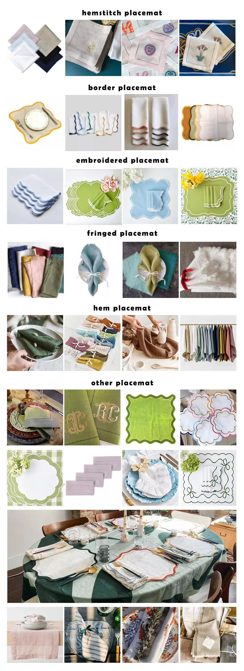 Elegant Cloth Placemats Custom Embroidery Diverse Fabrics For Dining Events HLPLA1004