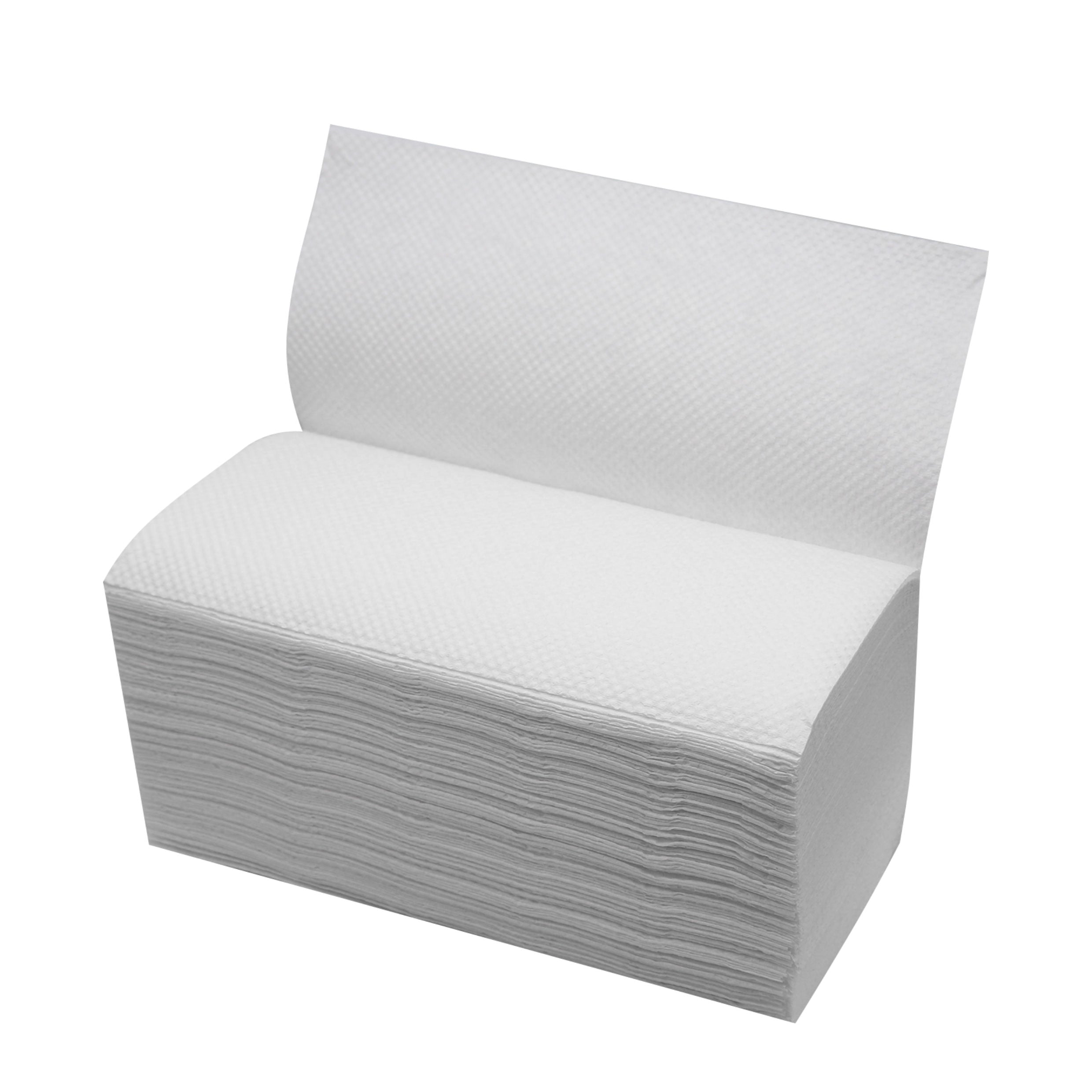 High-Quality V Fold Paper Towels 1-Ply, Wholesale Kitchen Tissue Made From 100% Virgin Pulp