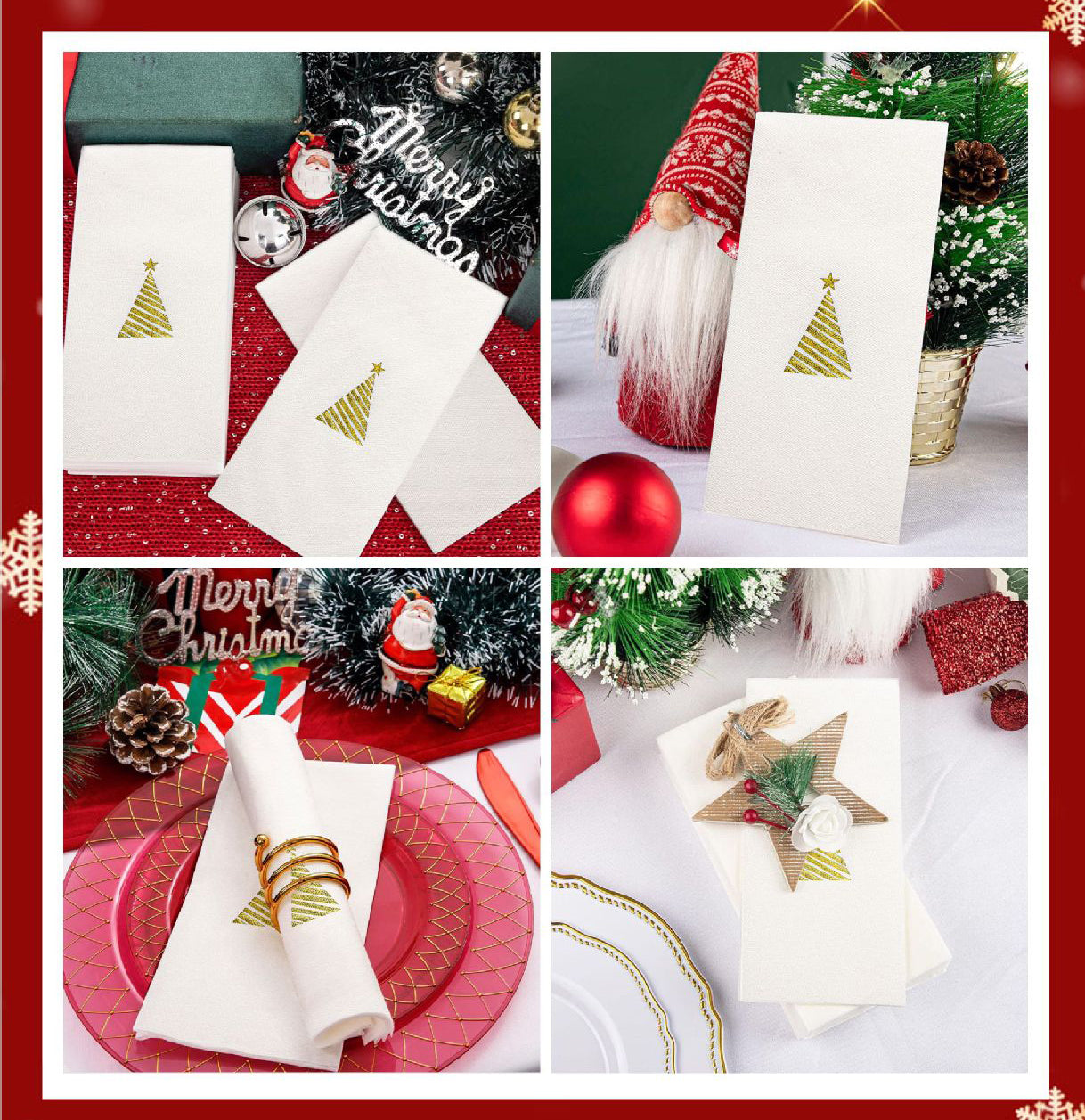 christmas paper napkins