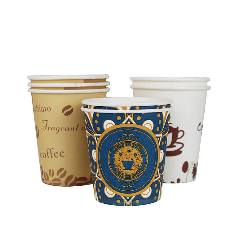 Disposable Hot Drink Coffee Cups– Thickened Biodegradable PLA Paper Cups for Tea, Latte, Party & Custom Logo Printing HL07CP301