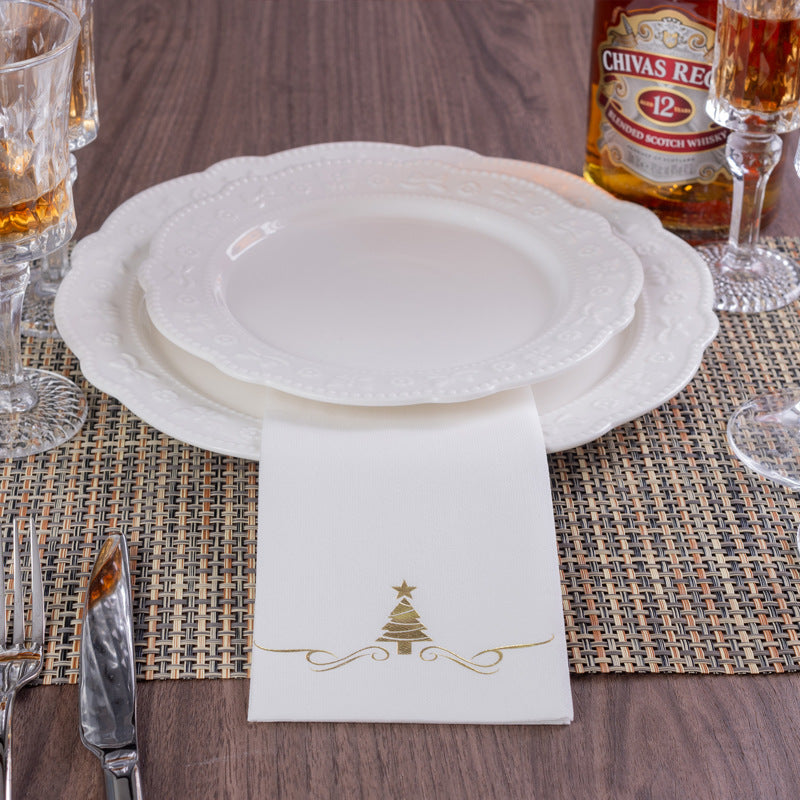 gold stamped dinner napkins paper napkins