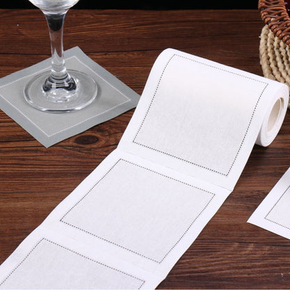 linen texture cotton coasters