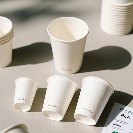 Disposable Hot Drink Coffee Cups– Thickened Biodegradable PLA Paper Cups for Tea, Latte, Party & Custom Logo Printing HL07CP301