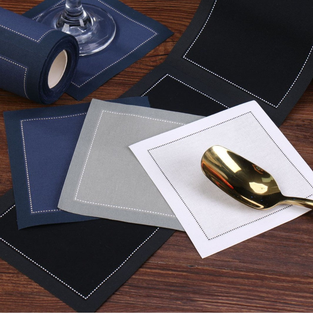 11.5 x 11.5 Premium Tear-off Cotton Coasters Cocktail Coasters for Hotel and Home HLCOA1001