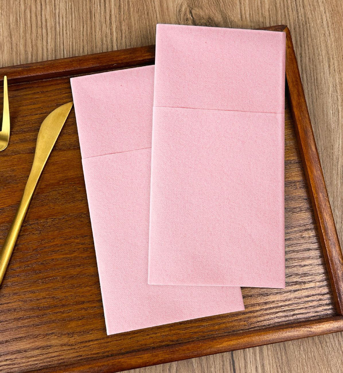 Pink Disposable Napkins Paper Custom Airlaid Napkins Cutlery for Party HL31NP02