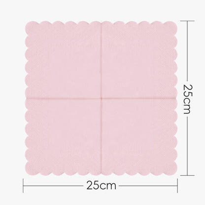 Custom Ombre Cocktail Napkins – Gradient Dyed Paper Napkins, Fancy Scalloped Edge Disposable Napkins for Parties, Weddings & Restaurants HL50PN08