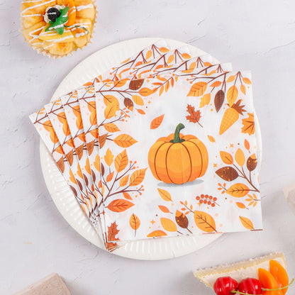 33x33 printed tissue napkins thansgiving napkins