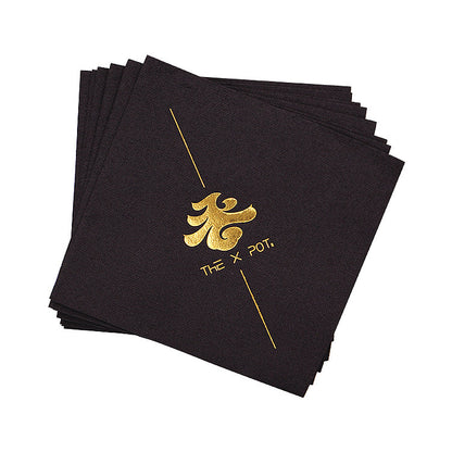 gold foil napkins custom