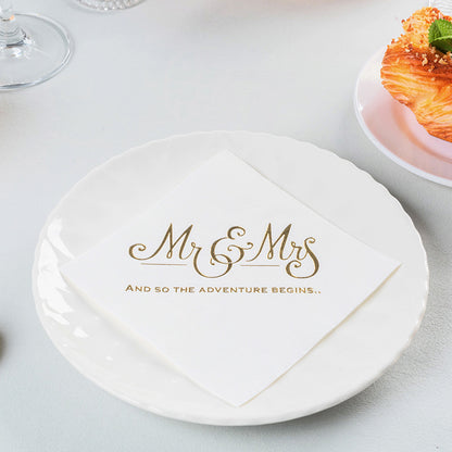 25x25 Cocktail Napkins Bulk Foil Imprinted Paper Napkins Hot Stamping Napkins for Bar & Cafe HL50PN05