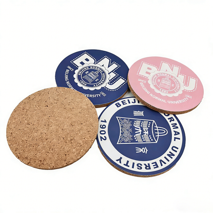 OEM Custom Wooden Coasters Factory | Square & Round MDF Cork Coasters Manufacturer | Absorbent Beverage & Bar Coasters Supplier HLCOA1010